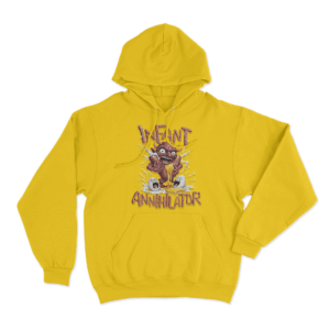 nfant Annihilator Hotdog Demon Unisex Hoodie Yellow
